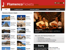 Tablet Screenshot of flamencotickets.com